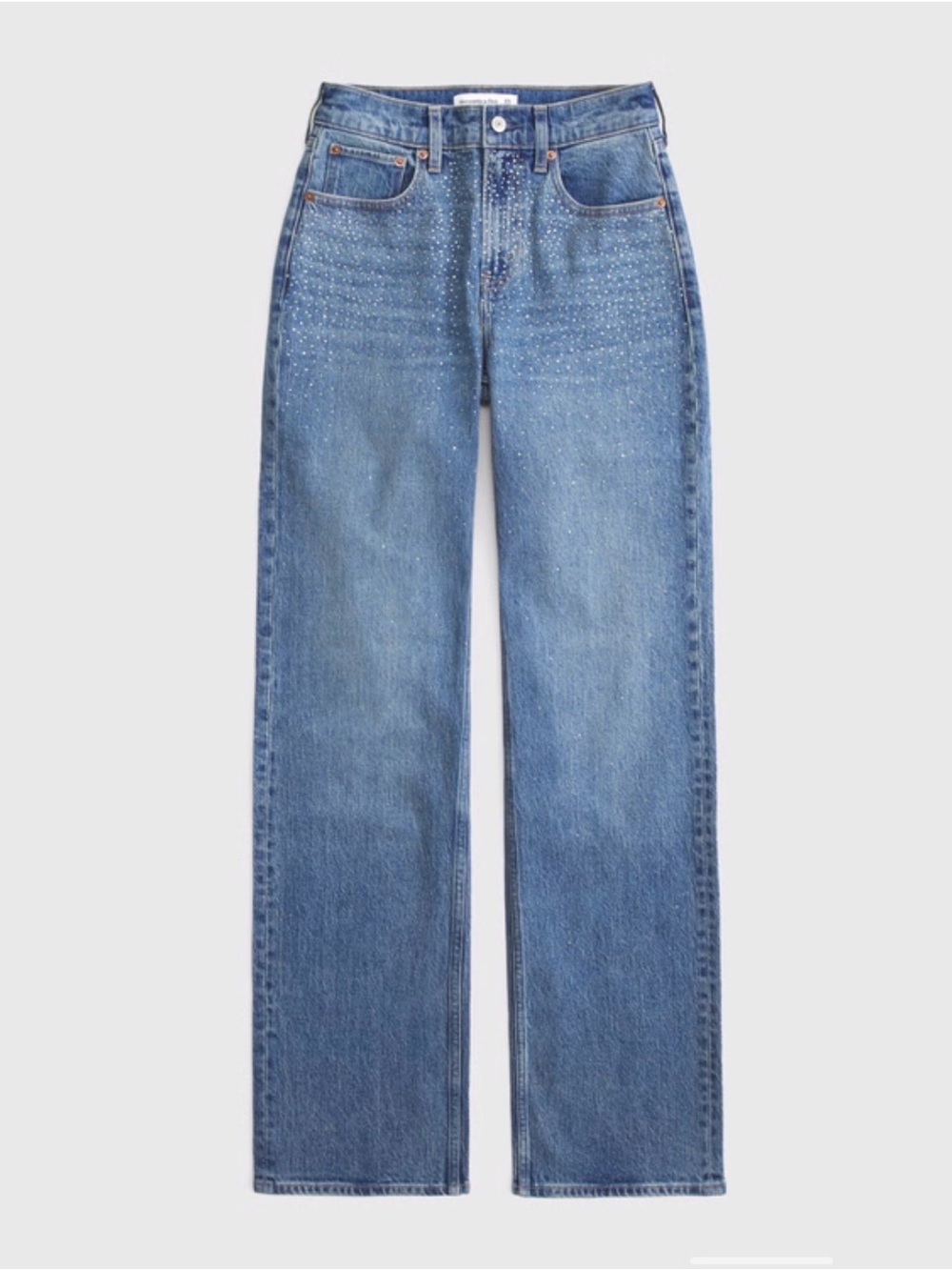 High Rise 90s Relaxed Shiny Embellished Jean